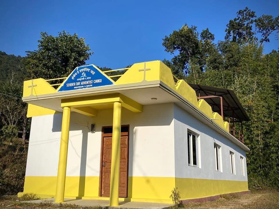 The Seventh-day Adventist Church building at Naratar in Udaypur District, Nepal.