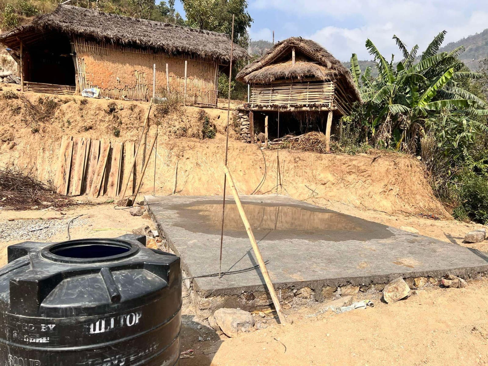 The Maseri Sabbath School classroom under construction.