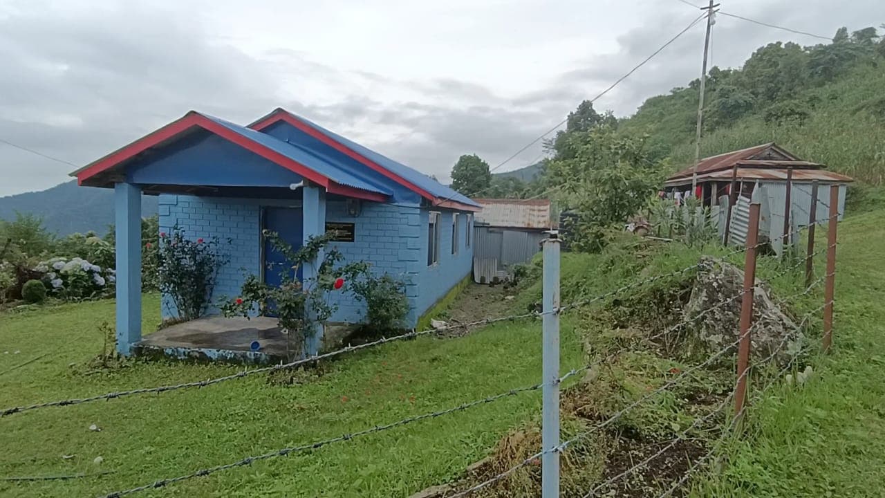 The Gogane church before construction of the Sabbath School classroom.